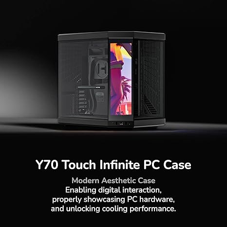 Hyte Y70 Touch Infinite Dual Chamber ATX Mid Tower Pitch Black
