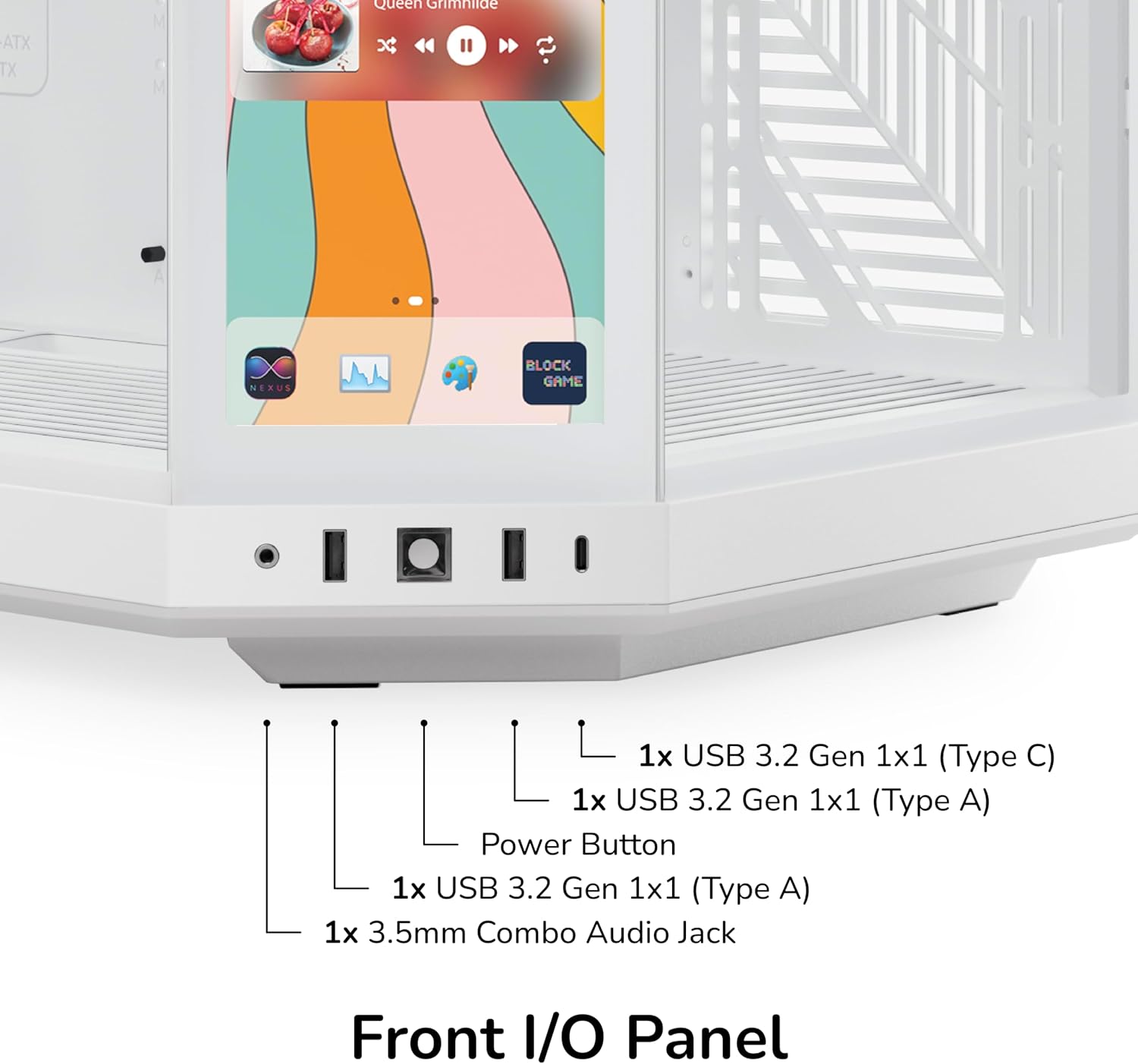 Hyte Y70 Touch Infinite Dual Chamber ATX Mid Tower Snow White