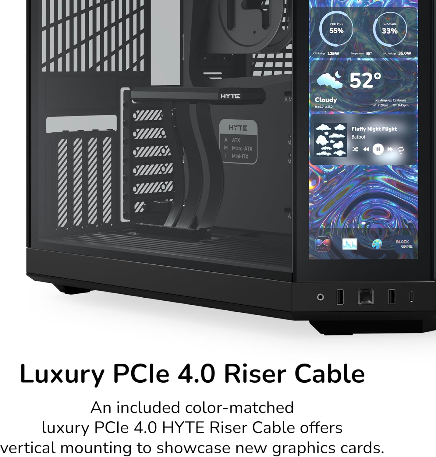 Hyte Y70 Touch Infinite Dual Chamber ATX Mid Tower Pitch Black