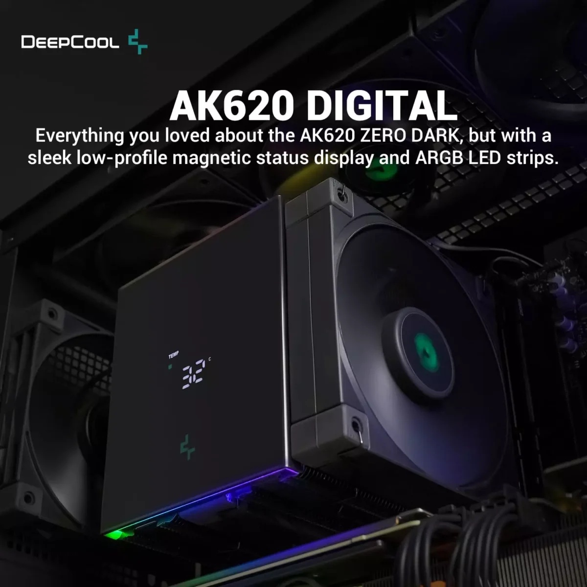 DEEPCOOL AIR COOLER DIGITAL AG620 BK ARGB