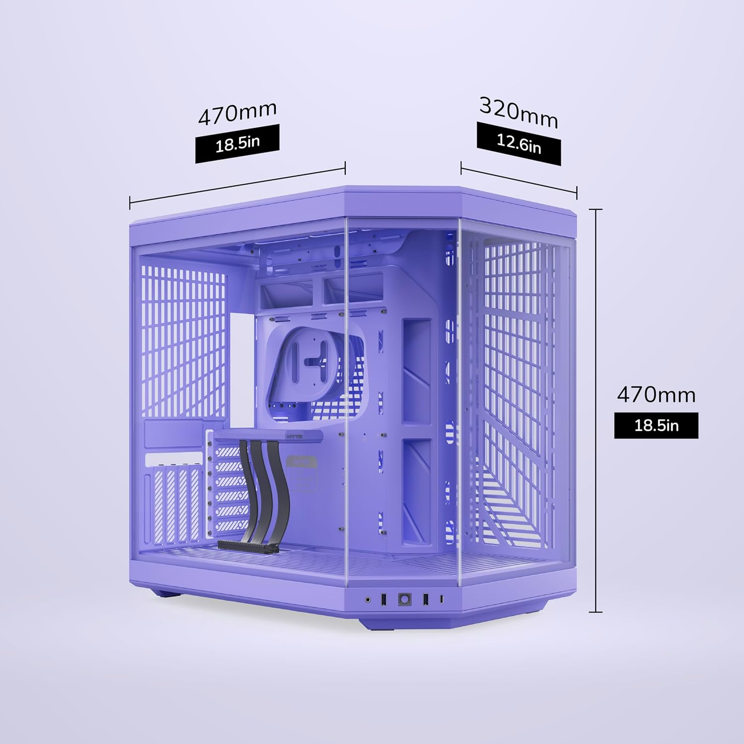 Hyte Y70 Mid-Tower ATX Gaming PC Desktop Case  (Purple)